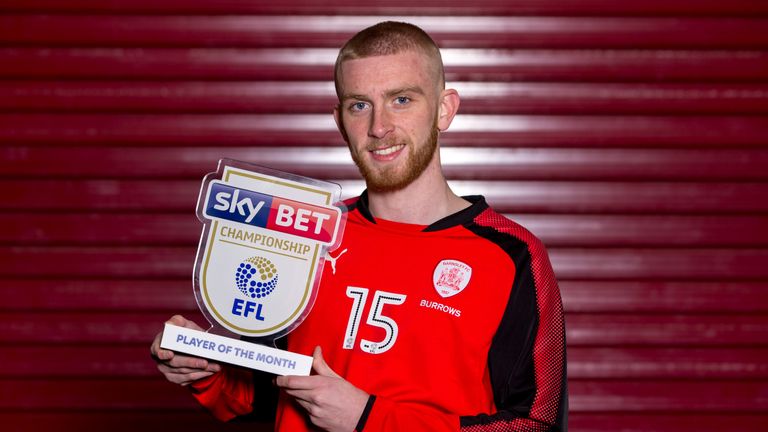 Oli McBurnie of Barnsley wins the Sky Bet Championship Player of the Month award - Mandatory by-line: Robbie Stephenson/JMP - 08/03/2018 - FOOTBALL - Oakwell - Barnsley, England - Sky Bet Player of the Month Award