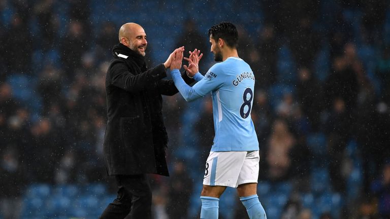 during the Premier League match between Manchester City and Chelsea at Etihad Stadium on March 4, 2018 in Manchester, England.