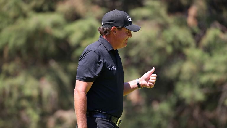 Phil Mickelson during the final round of the WGC-Mexico Championship