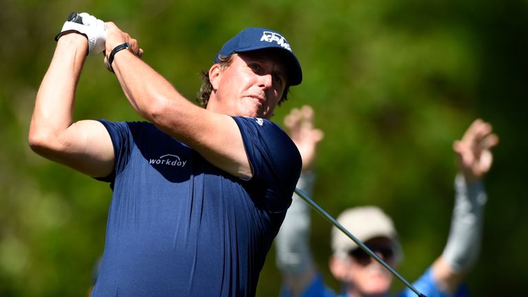 during the first round of the Houston Open at the Golf Club of Houston on March 29, 2018 in Humble, Texas.