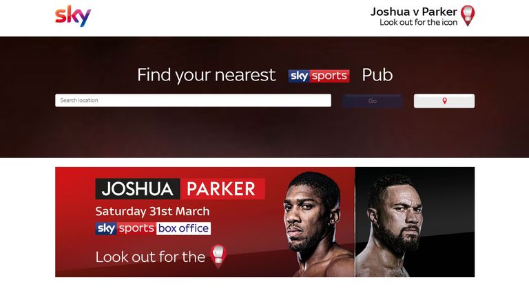 Go to www.pubfinder.sky.com to find your local venue showing it