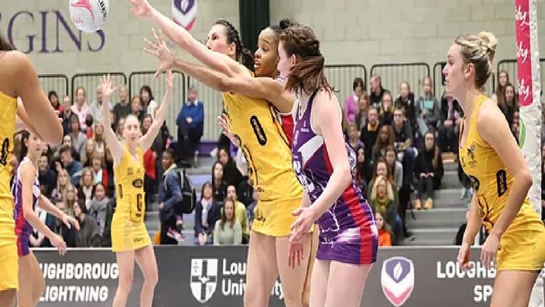 Rachel Dunn for Wasps Netball against Loughborough Lightning