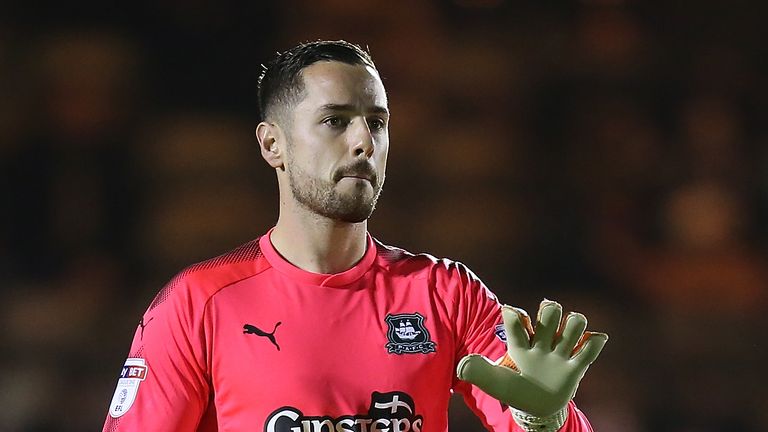 Remi Matthews during the Sky Bet League One match between Plymouth Argyle and Northampton Town at Home Park on November 21, 2017