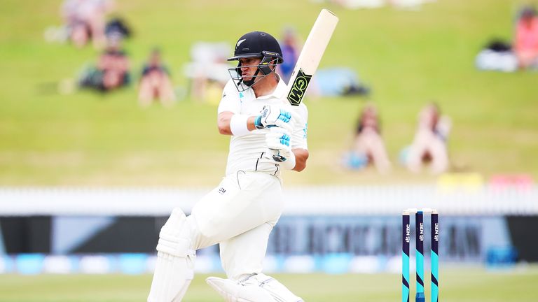 Ross Taylor batting New Zealand v West Indies Test match
