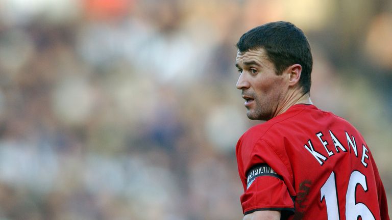 Roy Keane in action for Manchester United