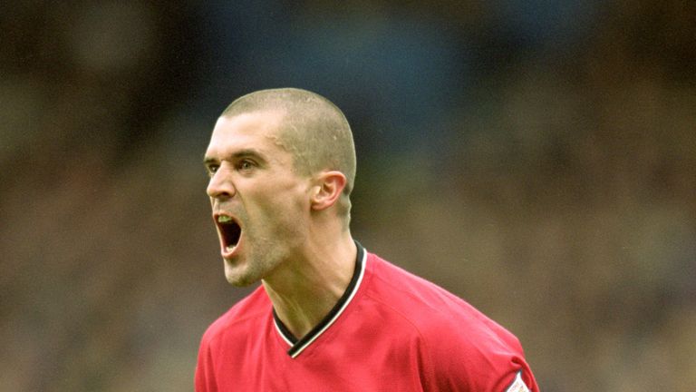 Roy Keane in action for Manchester United 
