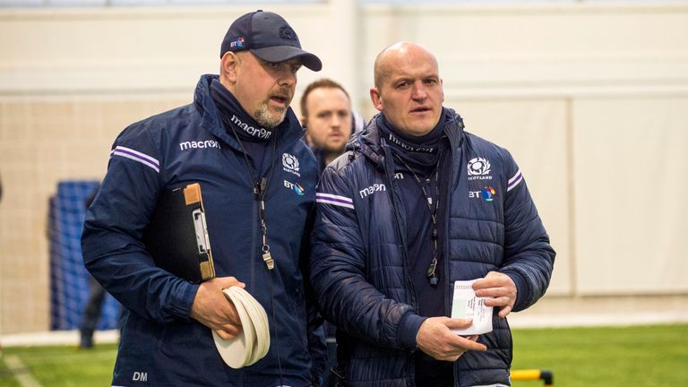 Head Coach Gregor Townsend (right) has seen Scotland beat France and England so far in this season's Six Nations