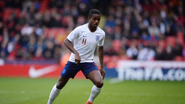 SHEFFIELD, ENGLAND - MARCH 27: Ryan Sessegnon of England U21 in action during the U21 European Championship Qualifier match between England U21 and Ukraine U21 at Bramell Lane on March 27, 2018 in Sheffield, England. (Photo by Nathan Stirk/Getty Images)