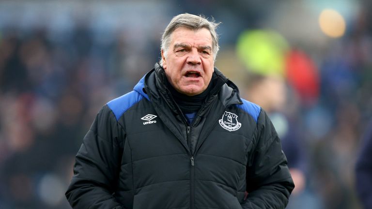 Everton manager Sam Allardyce during the Premier League match at Turf Moor