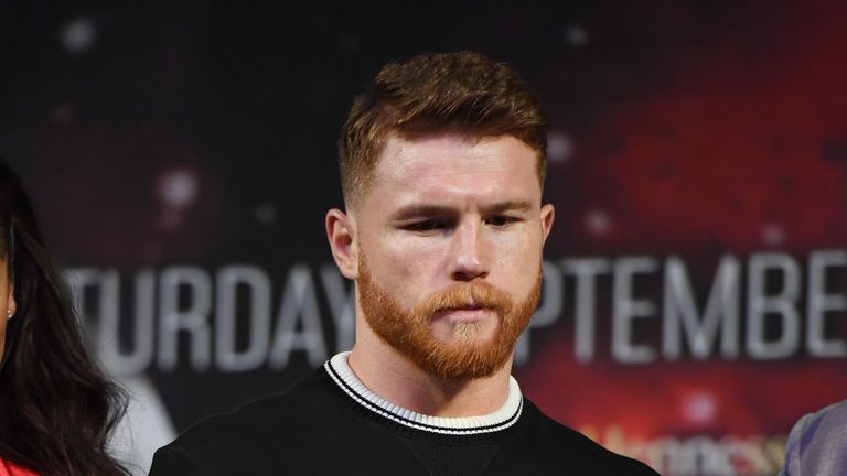 Saul 'Canelo' Alvarez before the bout against Gennady Golovkin