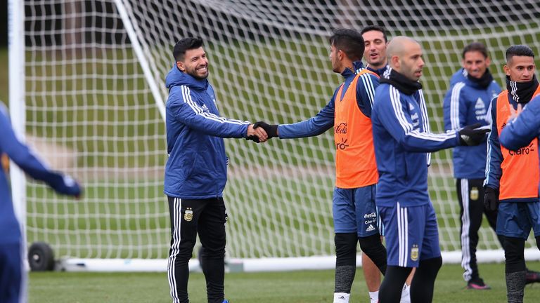 Sergio Aguero has not taken park in any full training sessions with Argentina