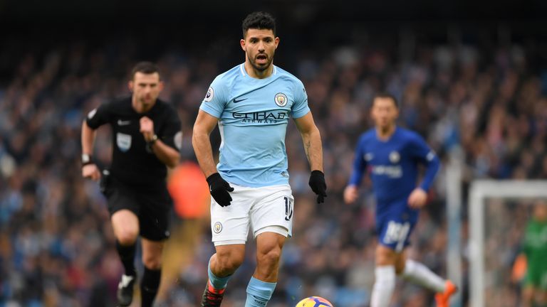 during the Premier League match between Manchester City and Chelsea at Etihad Stadium on March 4, 2018 in Manchester, England.