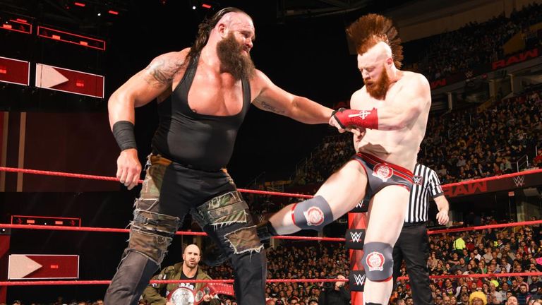 Sheamus targeted Braun Strowman's leg in their one-on-one match