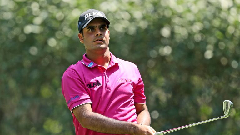 Shubhankar Sharma during the third round of the World Golf Championships-Mexico Championship 