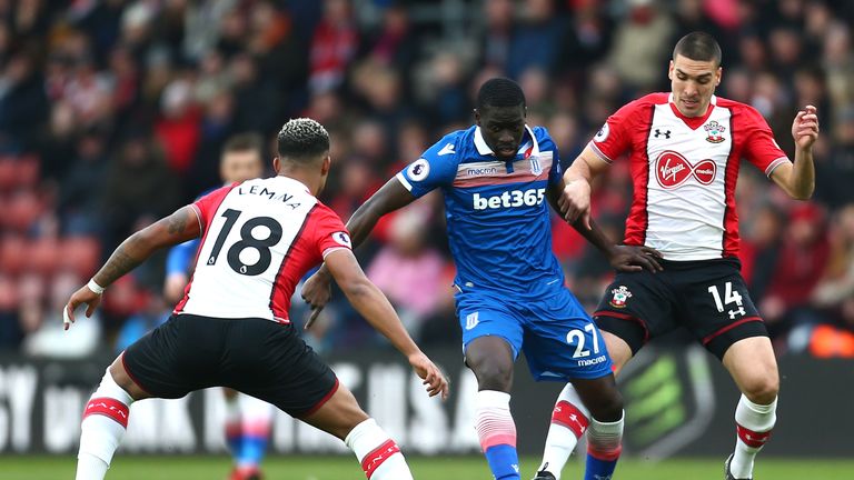 Badou Ndiaye enjoyed a fierce battle with Mario Lemina