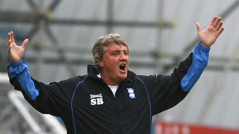 PRESTON, UNITED KINGDOM - MAY 06:  Steve Bruce, manager of Birmingham City screams to his players during the Coca Cola Championship match between Preston North End and Birmingham City at Deepdale on May 6, 2007 in Preston, England.  (Photo by Ryan Pierse/Getty Images) *** Local Caption *** Steve Bruce