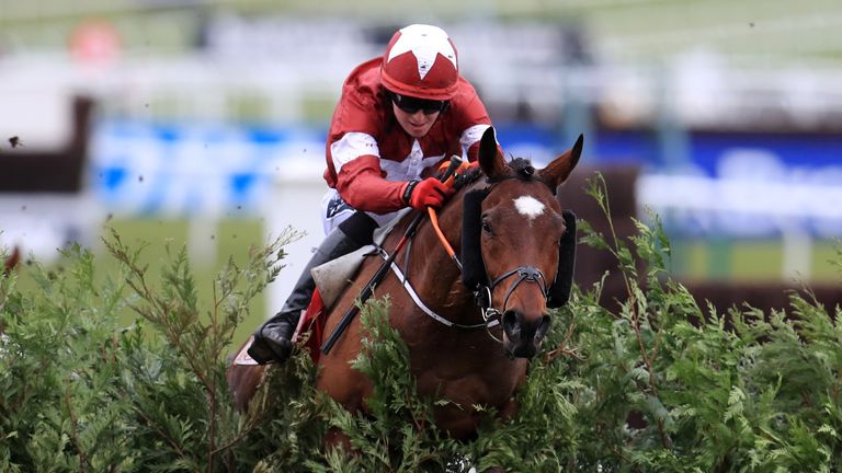 Tiger Roll ridden by Keith Donoghue goes on to win the Glenfarclas Chase during Ladies Day of the 2018 Cheltenham Festival