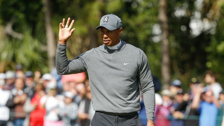 Tiger Woods during the first round of the Valspar Championship at Innisbrook Resort Copperhead Course on March 8, 2018 in Palm Harbor, Florida.