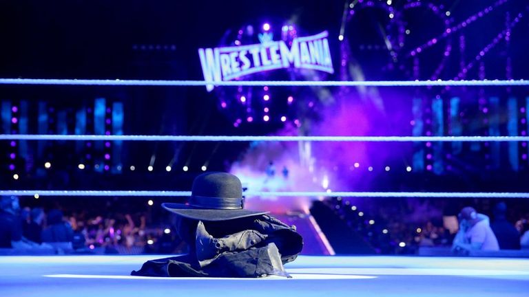 The Undertaker left his hat, coat and gloves in the ring after last year's WrestleMania loss to Roman Reigns