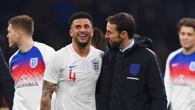Kyle Walker was played on the right side of a back three by Gareth Southgate on Friday
