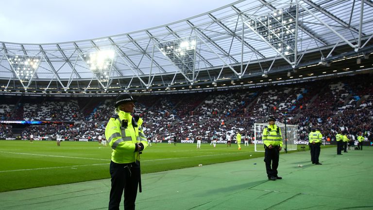  during the Premier League match between West Ham United and Burnley at London Stadium on March 10, 2018 in London, England.