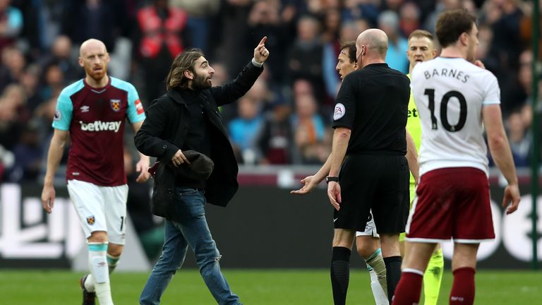  during the Premier League match between West Ham United and Burnley at London Stadium on March 10, 2018 in London, England.