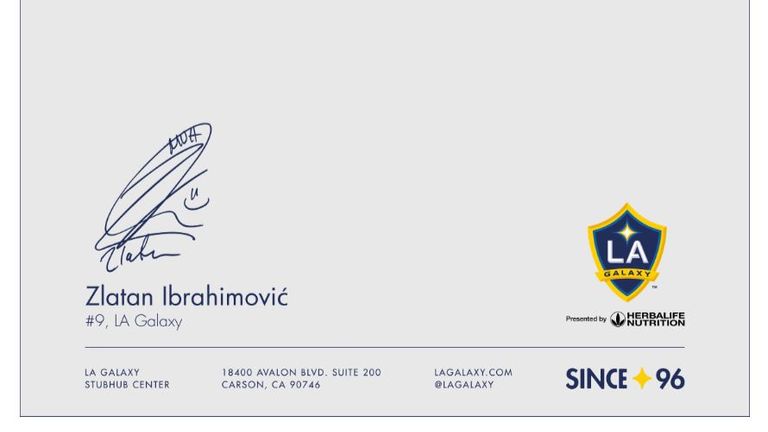 Ibrahimovic signed the advert ahead of his expected move to LA Galaxy