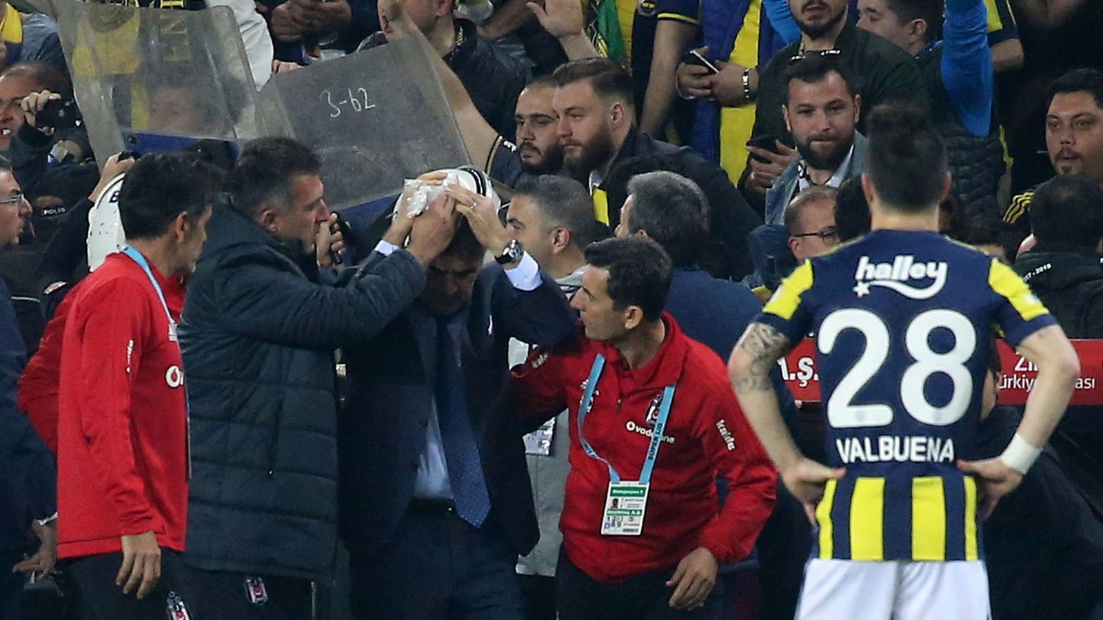 Besiktas coach injured in abandoned Istanbul derby | Football News ...