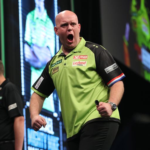 Van Gerwen ends Taylor run in Wigan