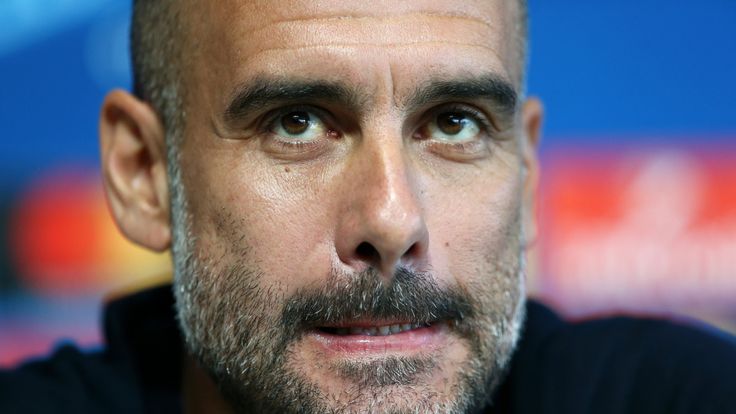  during a Press Conference at Manchester City Football Academy on April 9, 2018 in Manchester, England.