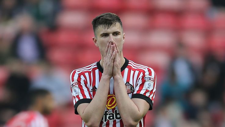 SUNDERLAND, ENGLAND - APRIL 21: Paddy McNair of Sunderland reacts during the Sky Bet Championship match between Sunderland and Burton Albion at Stadium of Light on April 21, 2018 in Sunderland, England. (Photo by Nigel Roddis/Getty Images )                    