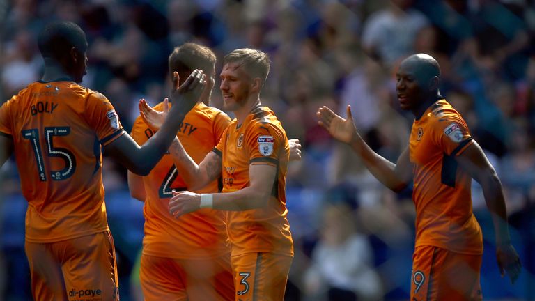 Barry Douglas celebrates scoring Wolves' opening goal