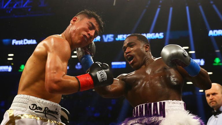 NEW YORK, NY - APRIL 21:  Adrien Broner punches Jessie Vargas during their Welterweight bout at Barclays Center on April 21, 2018 in New York City.  (Photo by Mike Stobe/Getty Images)