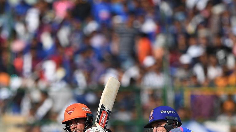 Alex Hales of Sunrisers Hyderabad and Jos Buttler of Rajasthan Royals, IPL (Credit: AFP)