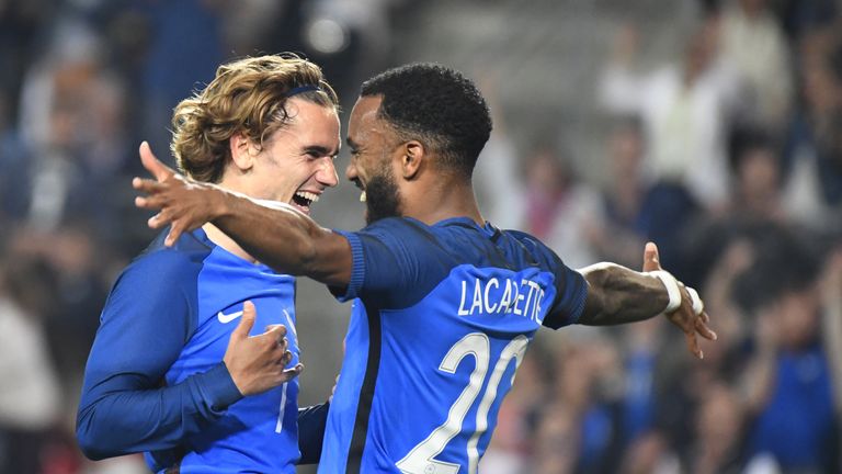 Lacazette and Griezmann are team mates on the international stage