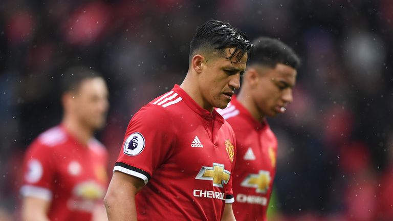 Alexis Sanchez is dejected as Manchester United slip to defeat at home to West Brom