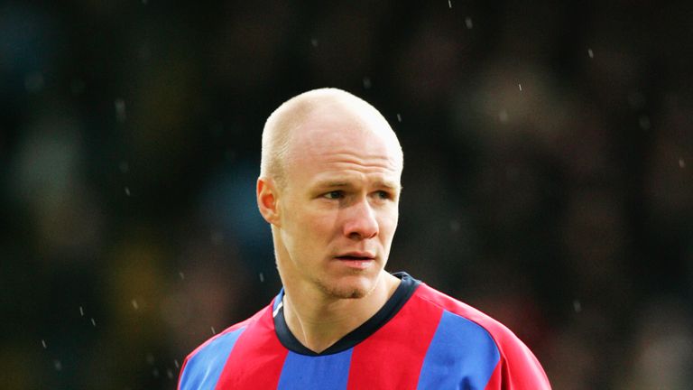 LONDON, ENGLAND - MARCH 5:  Andy Johnson of Crystal Palace in action during the Barclays Premiership match between Crystal Palace and Manchester United at Selhurst Park on March 5 2005 in London, England. (Photo by Matthew Peters/Manchester United via Getty Images) *** Local Caption *** Andy Johnson