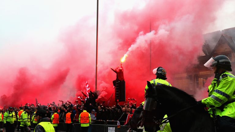  during the UEFA Champions League Semi Final First Leg match between Liverpool and A.S. Roma at Anfield on April 24, 2018 in Liverpool, United Kingdom.