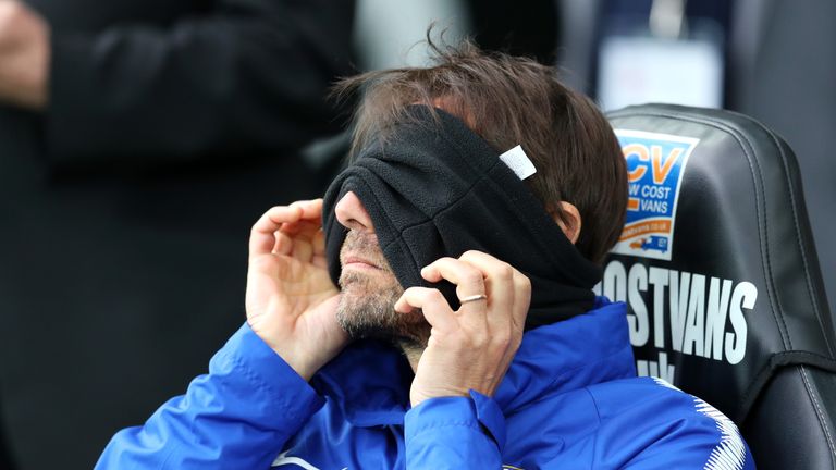  during the Premier League match between Swansea City and Chelsea at Liberty Stadium on April 28, 2018 in Swansea, Wales.