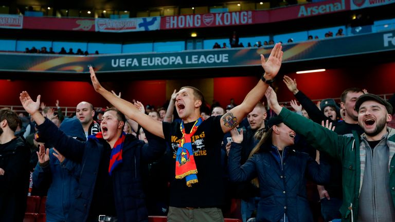 CSKA Moscow fans made themselves heard, without causing major problems