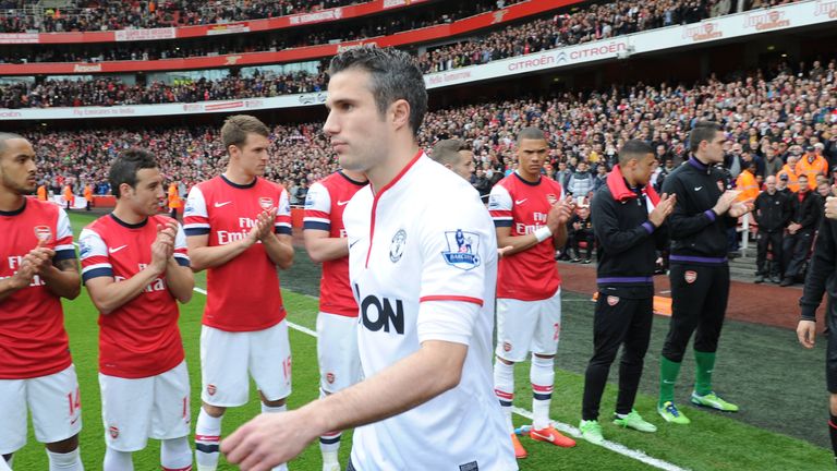 LONDON, ENGLAND - APRIL 28:  of Arsenal during the Barclays Premier League match between Arsenal and Manchester United at Emirates Stadium on April 28, 2013 in London, England. (Photo by Stuart MacFarlane/Arsenal FC via Getty Images)