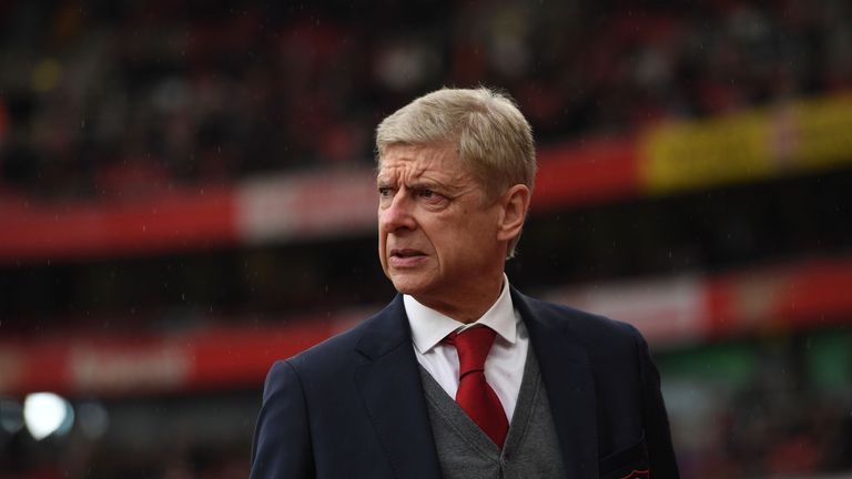 Arsene Wenger during the Premier League match between Arsenal and Southampton at Emirates Stadium on April 8, 2018