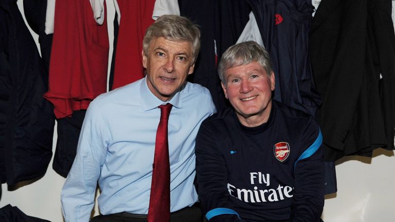 Arsene Wenger and Pat Rice - Rice's final game a s assistant manager (Photo by Stuart MacFarlane/Arsenal FC via Getty Images)