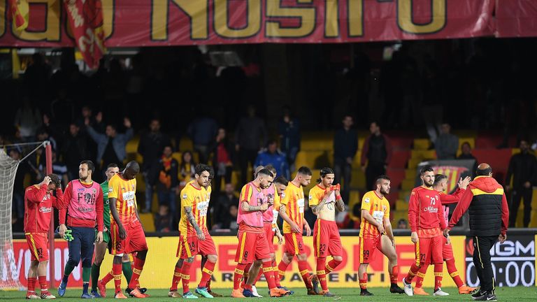 Benevento have been relegated from Serie A