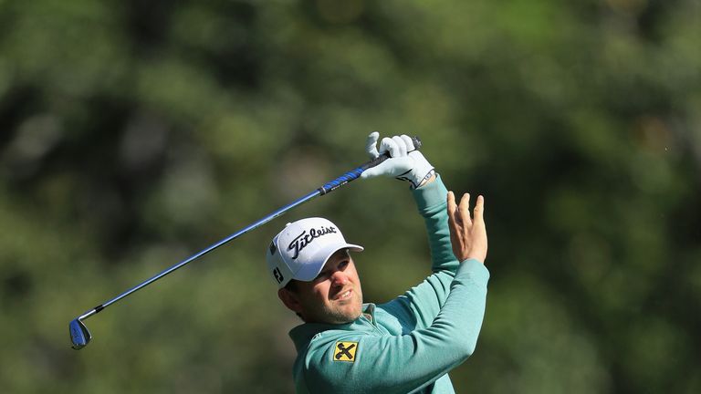 Bernd Wiesberger during the first round of the 2018 Masters Tournament at Augusta National Golf Club 