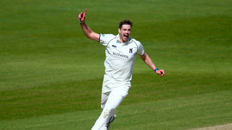 Boyd Rankin during day four of the Specsavers County Championship Division One match between Hampshire and Warwickshire at the Ageas Bowl on April 13, 2016 in Southampton, England. (Photo by Jordan Mansfield/Getty Images)