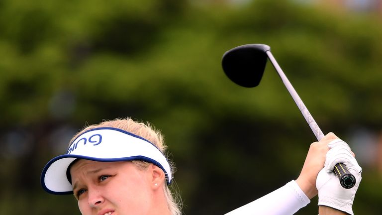 during the fourth round of the LPGA LOTTE Championship at the Ko Olina Golf Club on April 14, 2018 in Kapolei, Hawaii.