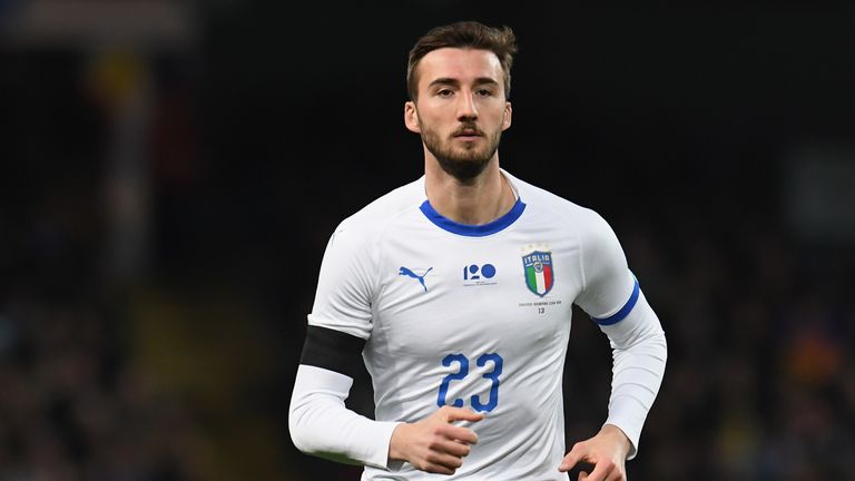 Bryan Cristante of Italy in action during the International friendly match between Italy and Argentina at Etihad Stadium on March 23, 2018 in Manchester, England