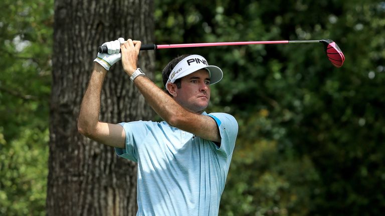 Bubba Watson during the second round of the 2018 Masters Tournament at Augusta National Golf Club