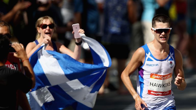 Callum Hawkins was leading the Commonwealth Games marathon before his collapse